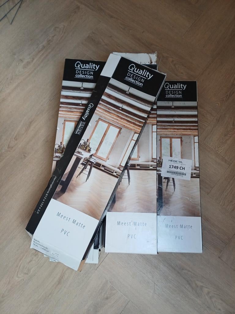 7,5 m2 Visgraat PVC - Hebeta / Quality Design - Meest Matte, Huis en Inrichting, Ophalen of Verzenden, Nieuw