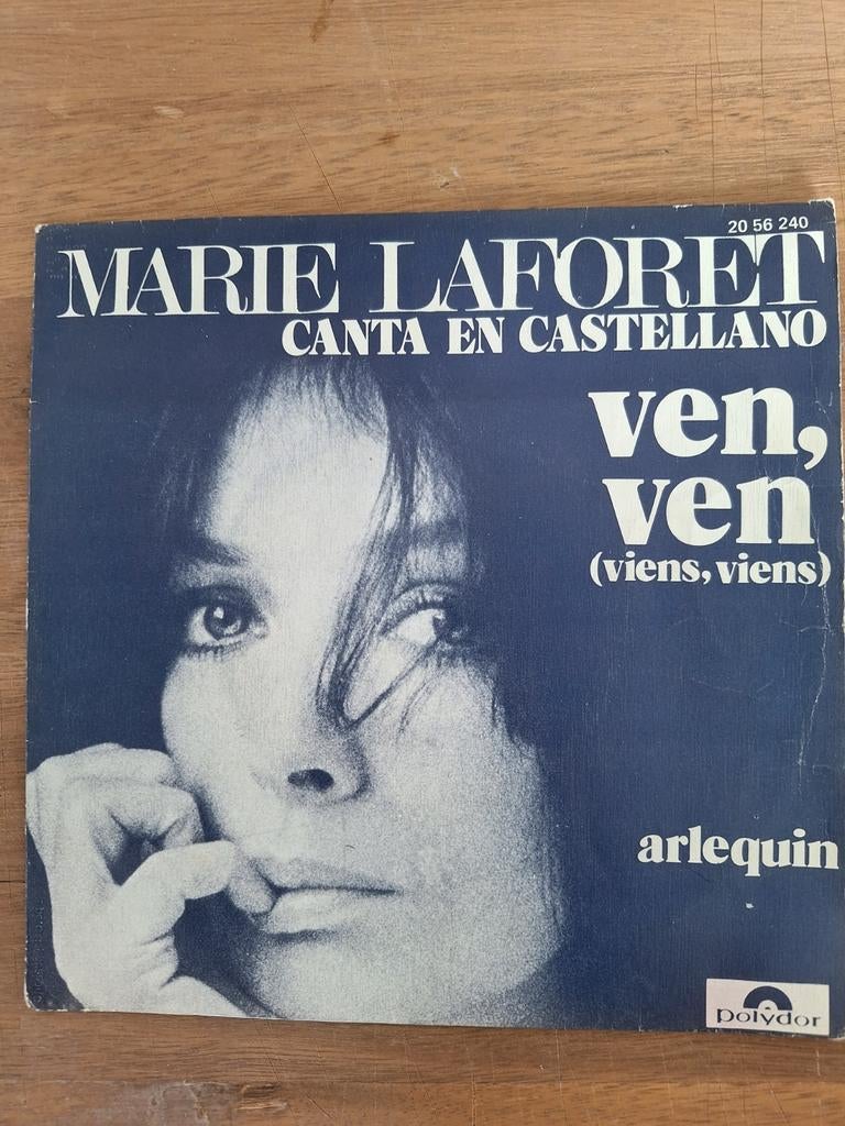 Marie Laforet.    Canta En Castellano Ven, Ven = Viens, Vien, Cd's en Dvd's, Ophalen of Verzenden, 1970 - 1979, Gebruikt, 7 inch