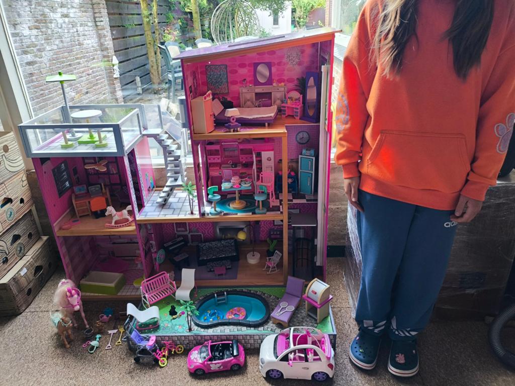 Barbie Mattel groot huis, huisje - enorme set !! KidKraft, Kinderen en Baby's, Speelgoed | Poppenhuizen, Ophalen
