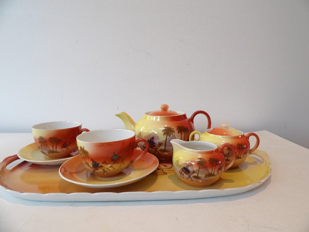 Art Deco Thee/Koffie Servies Victoria Tsjechië, Ophalen of Verzenden