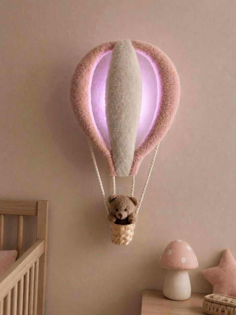 Dreamlight wandlamp luchtballon teddy lichtroze babykamer, Draadloos, Nieuw, Ophalen of Verzenden, Lamp