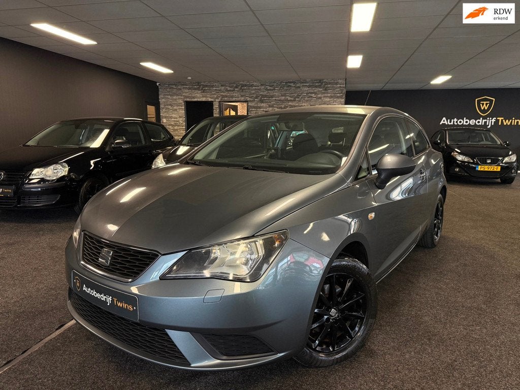 SEAT Ibiza SC 1.2 style|navi|stoelverw|nw ketting, Auto's, Seat, Voorwielaandrijving, Stof, Gebruikt, Zwart