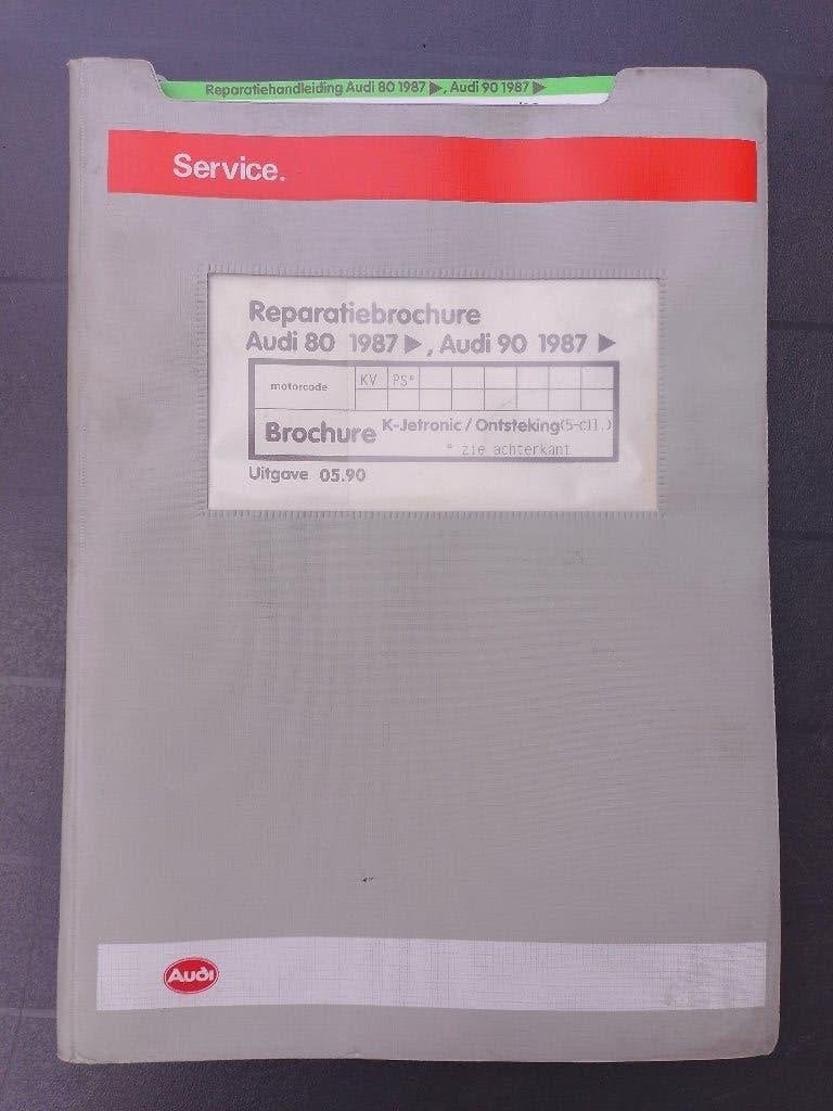 Audi 90 + Coupé dealer werkplaatsboek K-Jetronic KV - PS, Ophalen of Verzenden, Gelezen, Audi