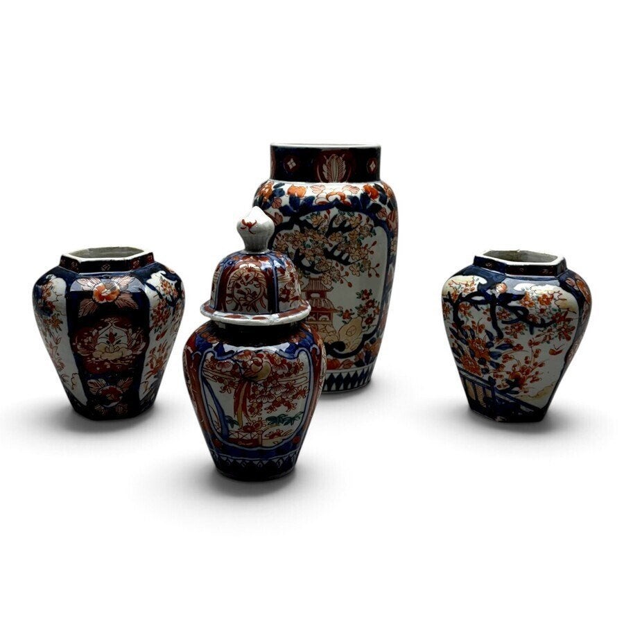 4 x Japanse Imari Vazen 19e/20e eeuw