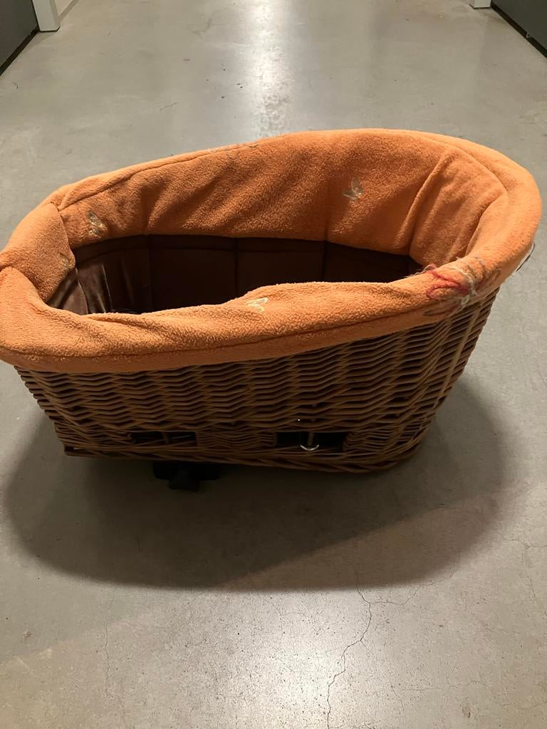 Hondenfietsmand met zachte bekleding, Dieren en Toebehoren, Hondenmanden, Ophalen, Zo goed als nieuw