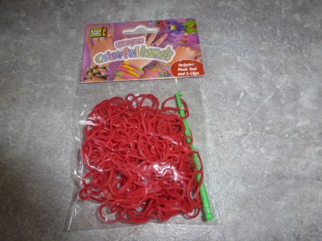 NIEUW 200 donker rode loom bandjes 5 zakjes voor 8,00, Ophalen of Verzenden, Nieuw