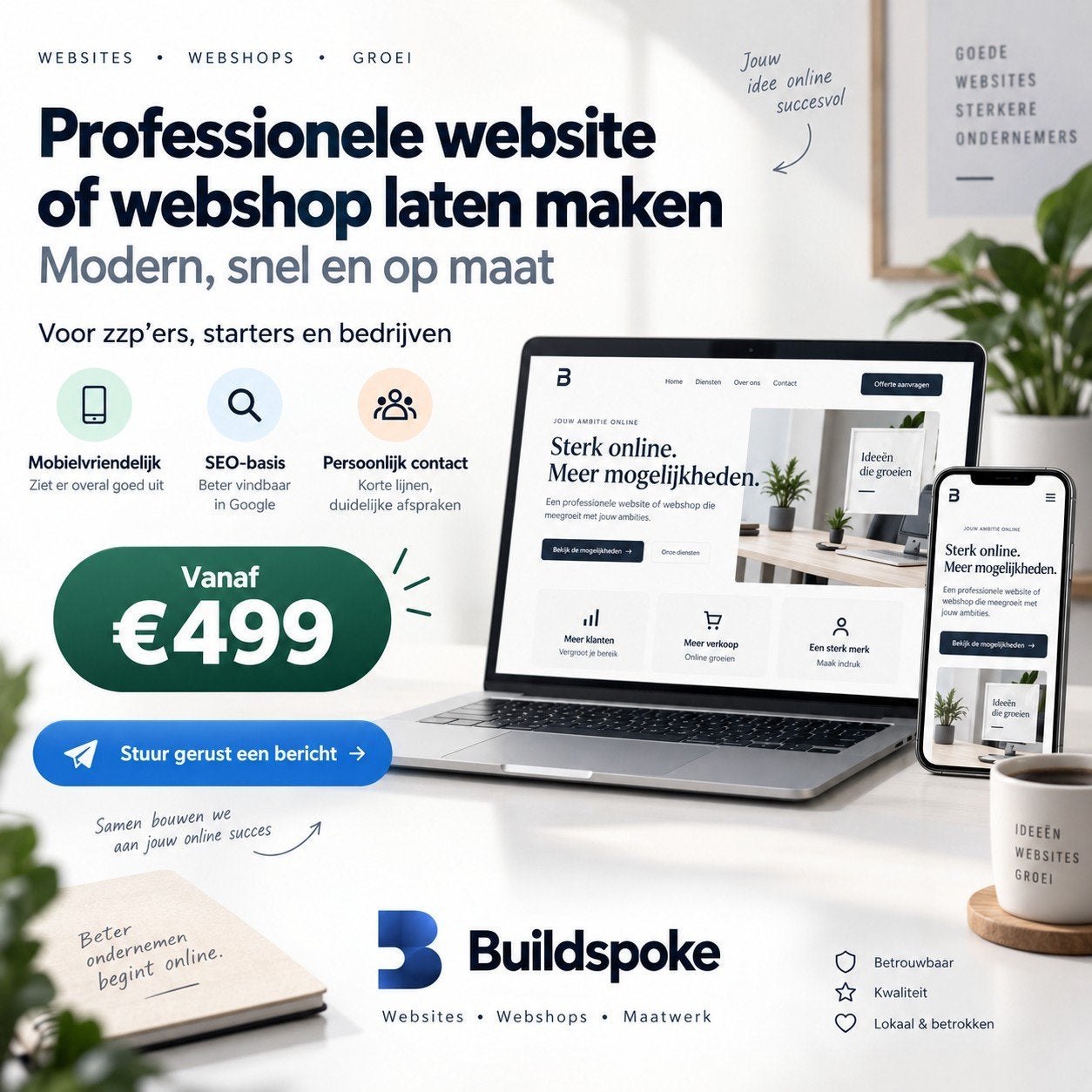 Professionele website of webshop laten maken | Maatwerk, Diensten en Vakmensen, Webdesign