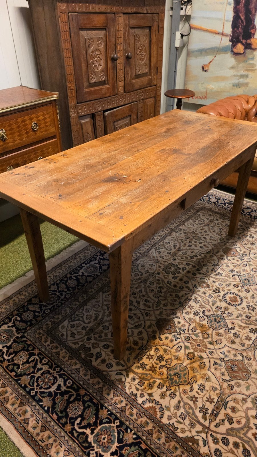 Antieke Frans grenen boeren eettafel, Antiek en Kunst, Ophalen