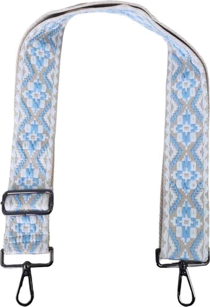 Bag strap - tassenriem - schouderband/riem - bl/w/be, Sieraden, Tassen en Uiterlijk, Tassen | Damestassen, Overige kleuren, Schoudertasje