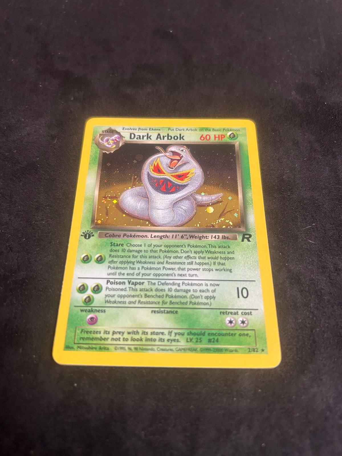 1st edition Dark Arbok