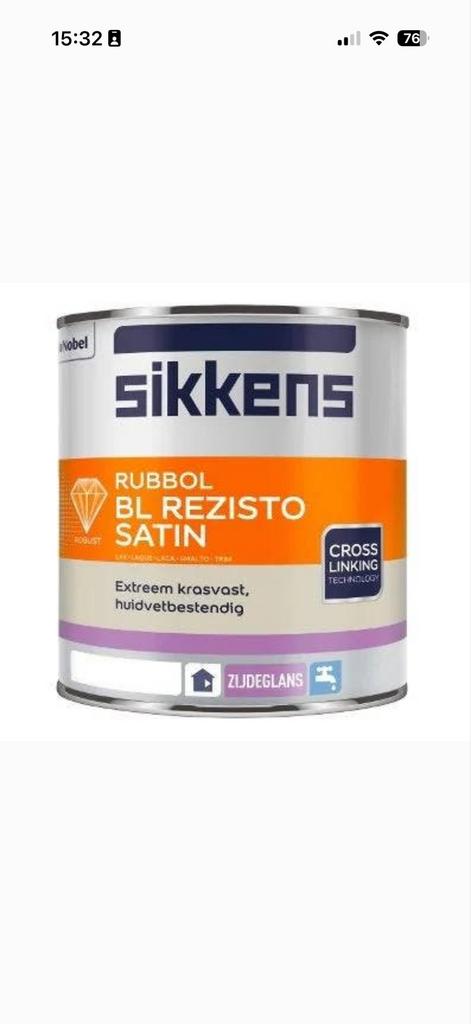 Sikkens Rubbol BL Rezisto Satin - Donkere kleur 2,5L, Ophalen of Verzenden, Nieuw