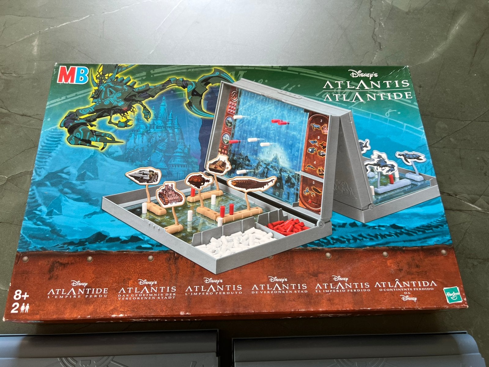 2001 MB Disney Atlantis zeeslag spel, Ophalen of Verzenden, Zo goed als nieuw
