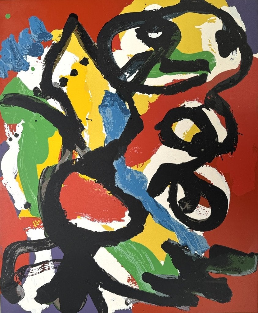 521. Zeefdruk, Karel Appel – Bird in summer landscape, 1977