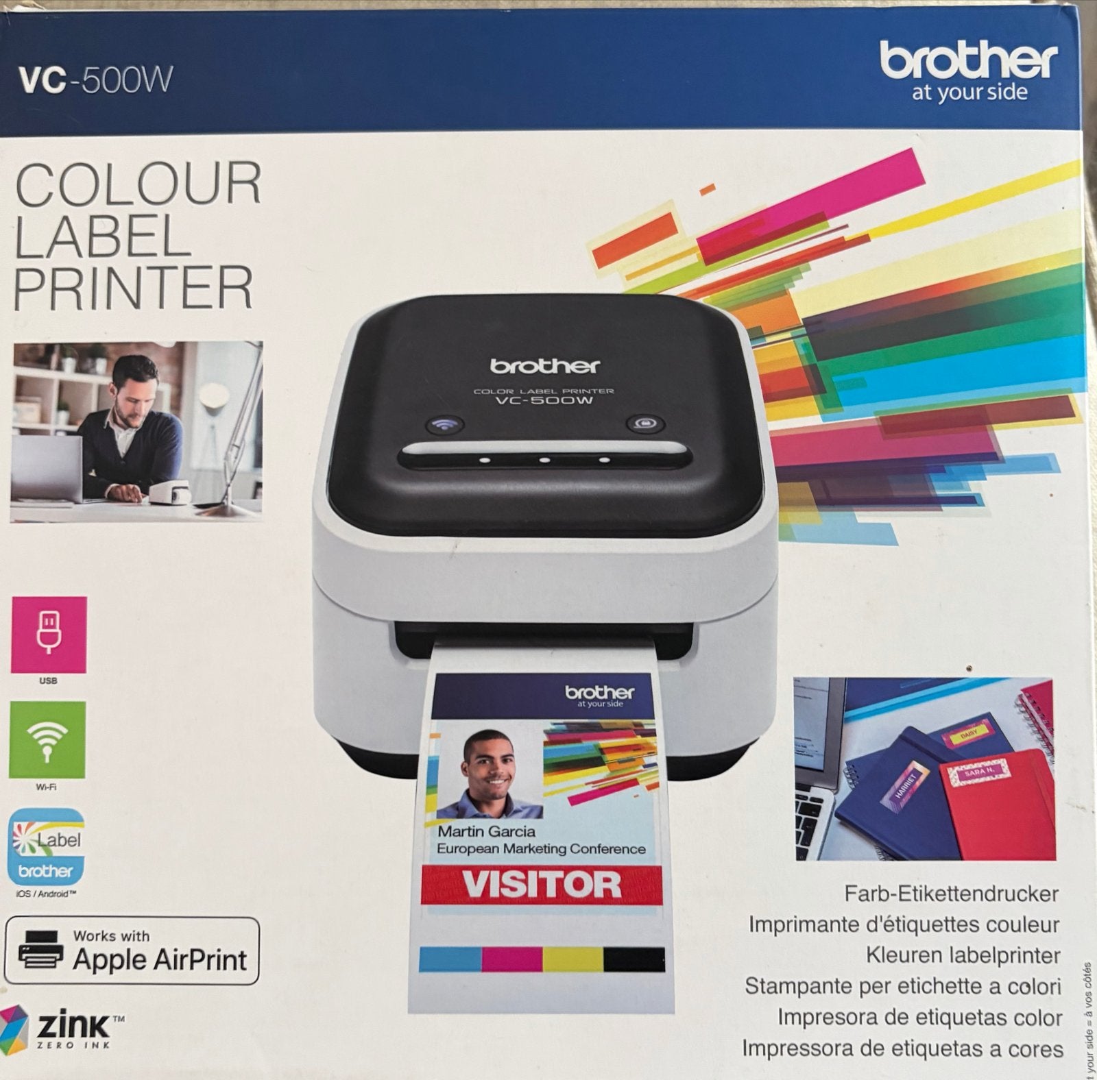Brother VC-500W kleurenlabelprinter, Ophalen, Zo goed als nieuw, Etiket