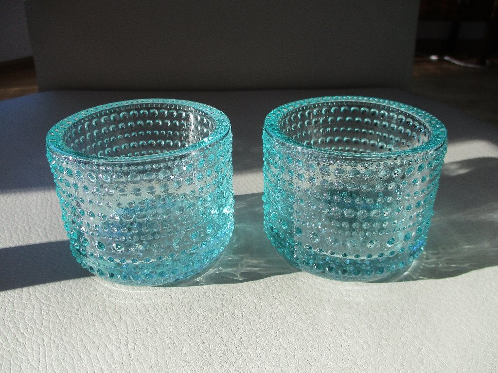 Iittala - Kastehelmi - Finland, Waxinelichthouder, Ophalen of Verzenden, Groen, Iittala