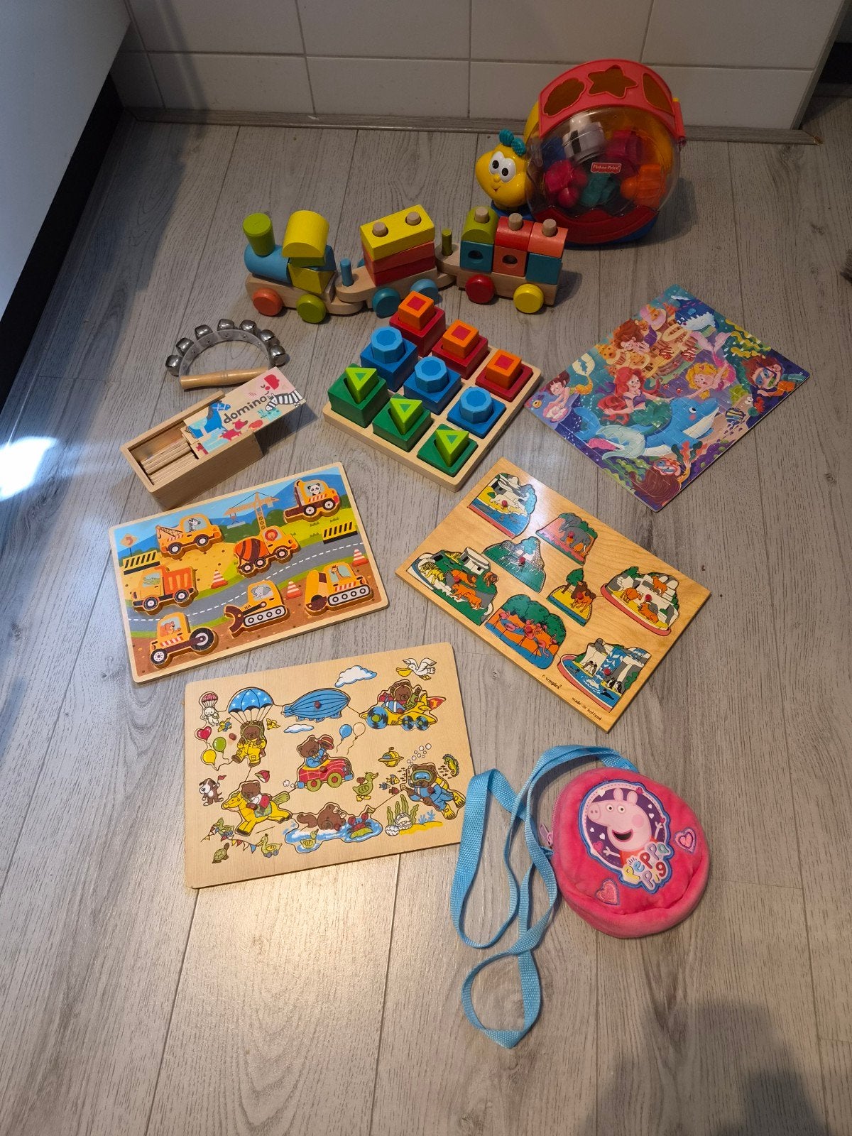 Grote set houten speelgoed en puzzels voor kinderen, Ophalen, 2 tot 4 jaar, Gebruikt, Van hout