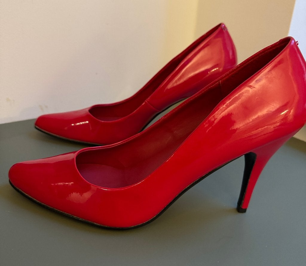 rode pumps dames en heren, maat 42.5, Pumps, Pleaser, Ophalen of Verzenden, Zo goed als nieuw