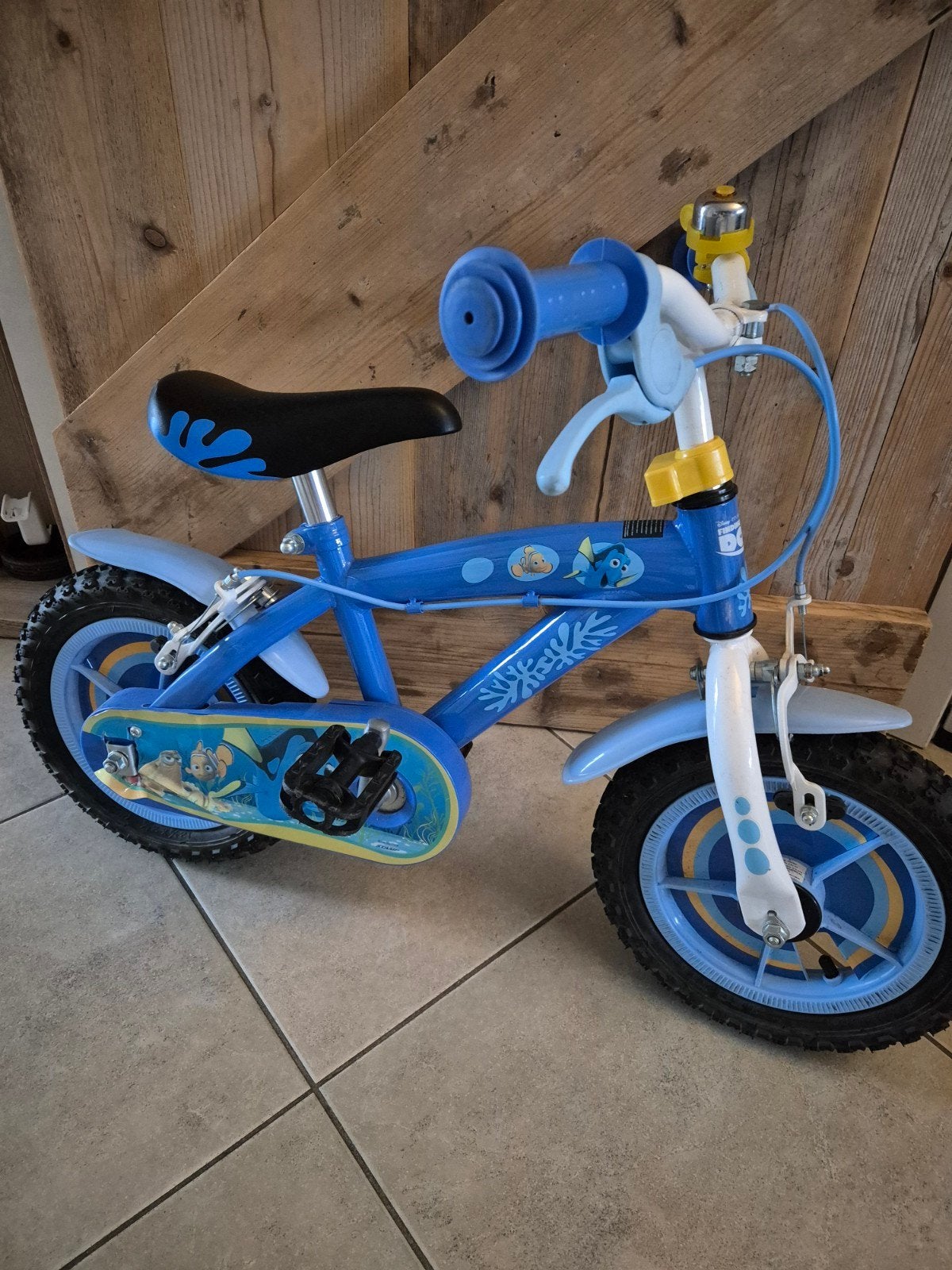 Kinderfiets finding Dory met zijwieltjes, Ophalen, Zijwieltjes, Velgrem, Minder dan 16 inch