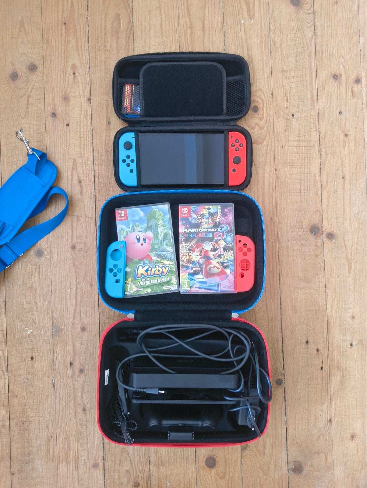 Nintendo Switch OLED met 2 games en accessoires, Switch OLED, Met games, Met 2 controllers, Ophalen of Verzenden