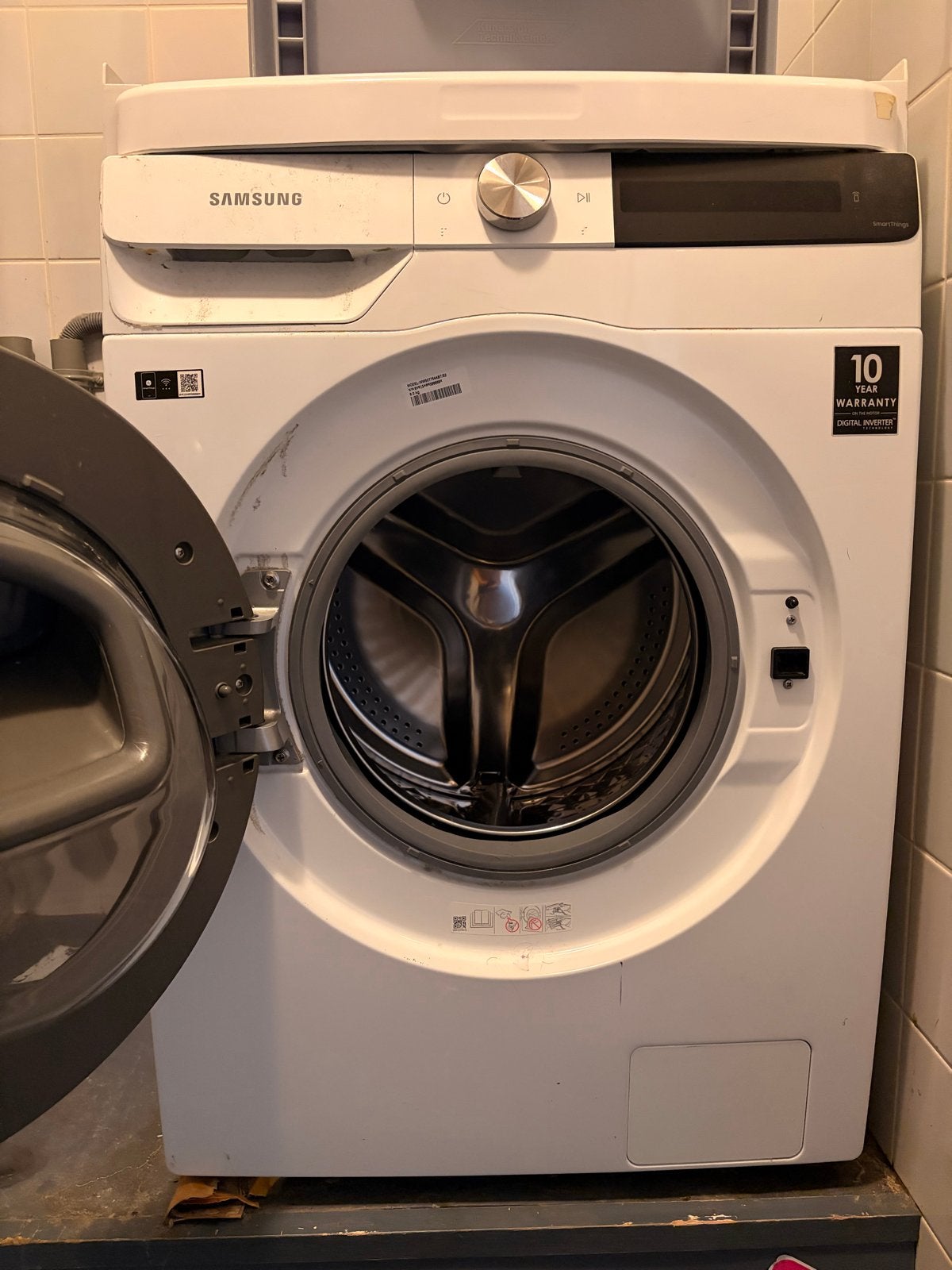 Samsung Voorlader Wasmachine - kapotte band, Ophalen, 1200 tot 1600 toeren, Gebruikt, 8 tot 10 kg