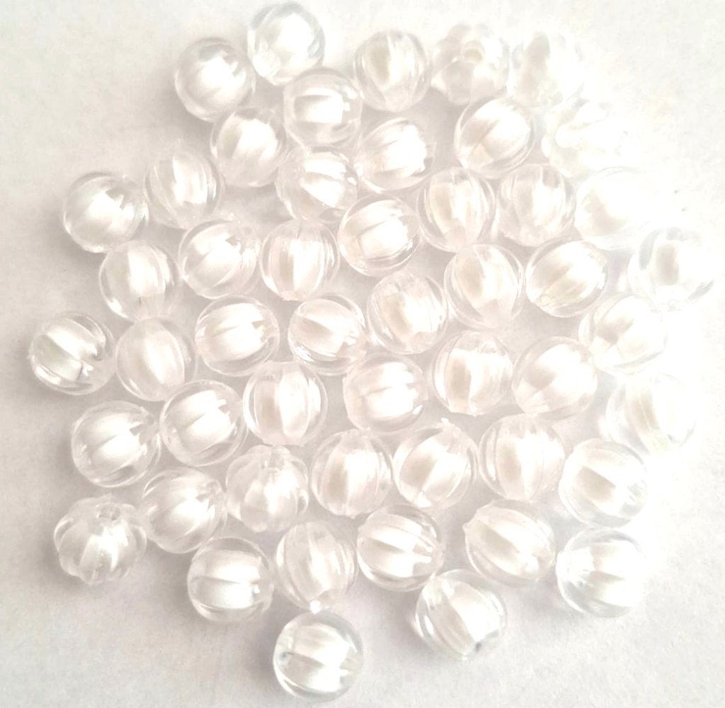 Roze of wit inside acryl kralen 8 mm, Verzenden, Nieuw, Kraal