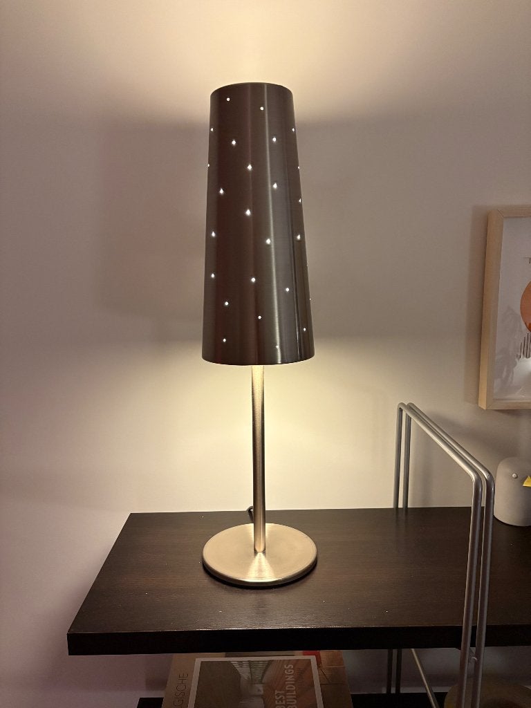 Vintage chrome design IKEA Tallvik lamp rvs, Huis en Inrichting, 60 cm, IKEA, Metaal, E27 (groot)