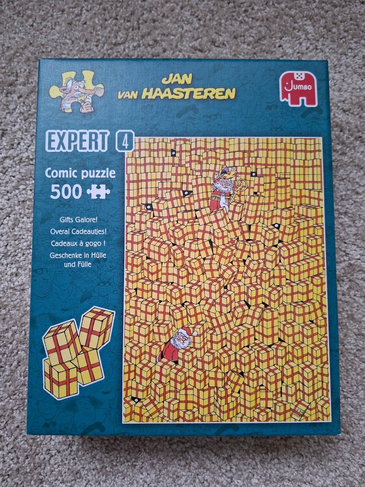 Jan van haasteren puzzel 500st Expert 4 Overal kadootjes, Hobby en Vrije tijd, Ophalen, 500 t/m 1500 stukjes, Zo goed als nieuw