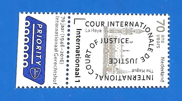 NVPH D64 Cour Internationale de Justice - 2016, Postzegels en Munten, Postzegels | Nederland, Verzenden, Na 1940, Postfris