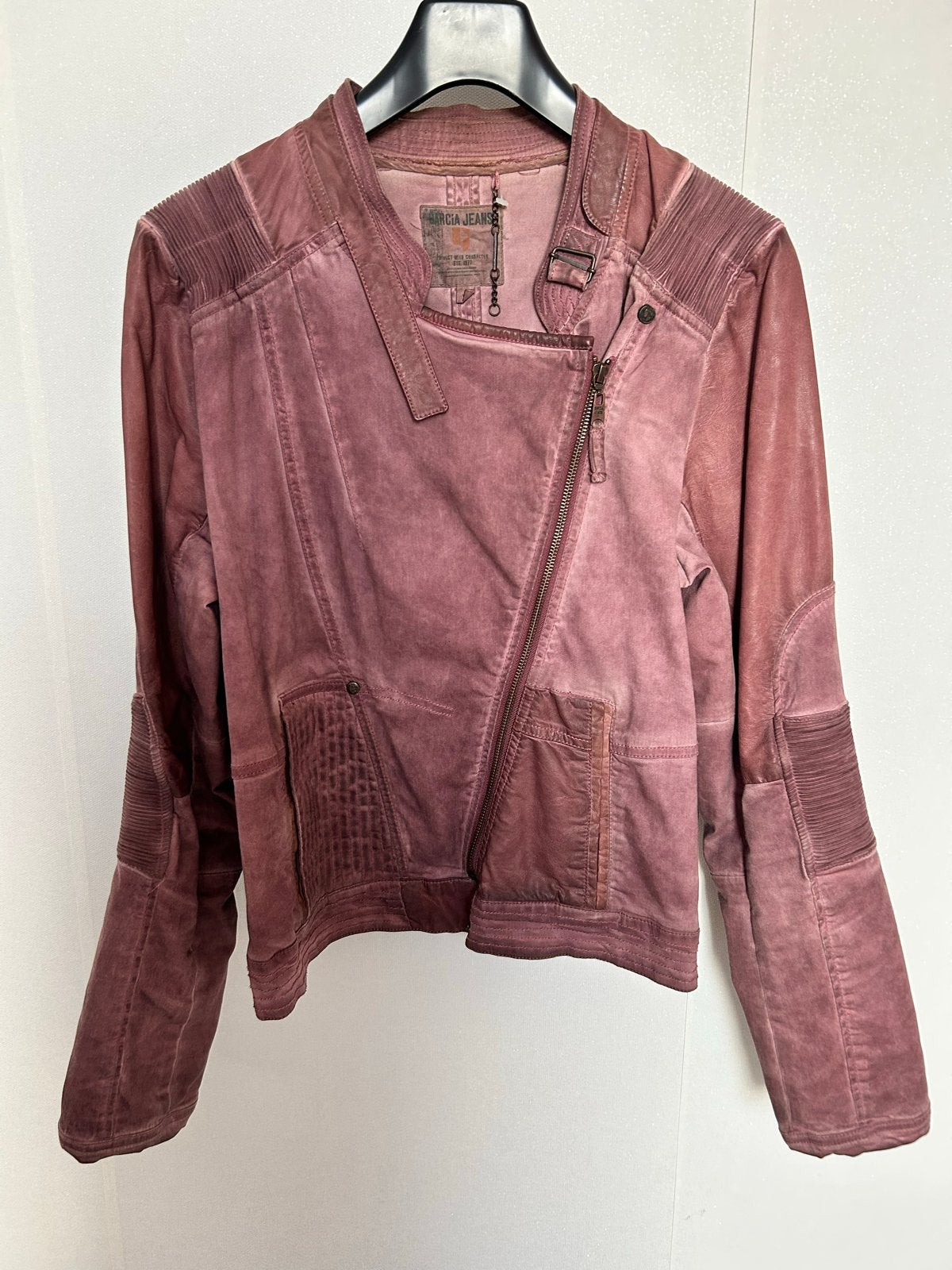García jeans bikerjas maat L, Ophalen, Gedragen, Maat 42/44 (L), Paars