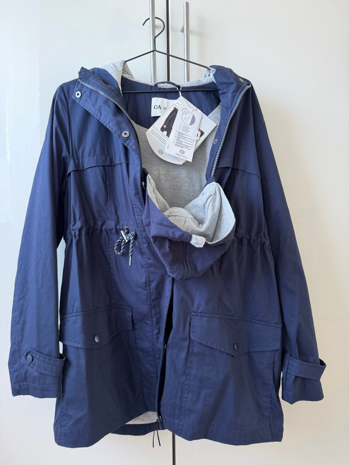 Nieuwe C&A 2-in-1 Draagjas - Maat 40, Maat 38/40 (M), Blauw, Nieuw, Ophalen of Verzenden