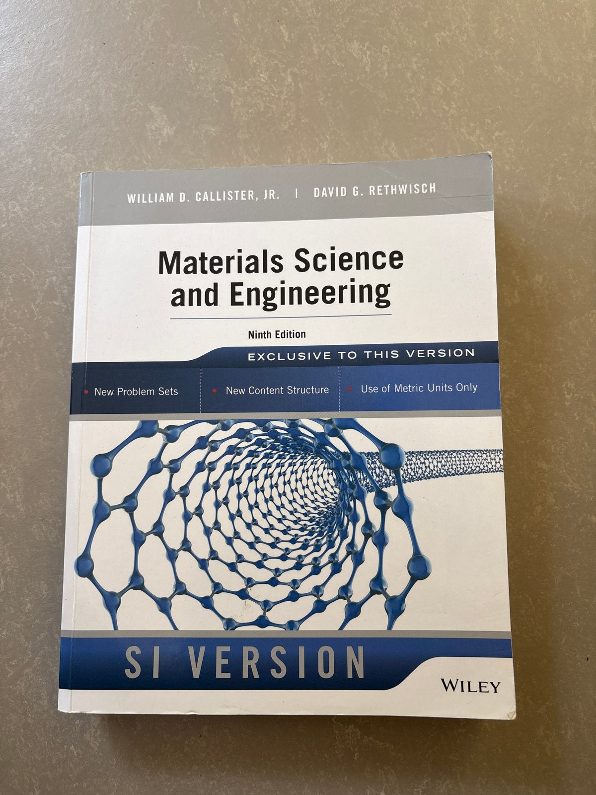 Materials Science and Engineering - SI Version, 9e, Ophalen, Beta, Zo goed als nieuw, HBO