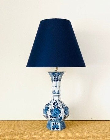 tafellamp antiek schemerlamp design vintage stijl glamour, Huis en Inrichting, Blauw, Steen/keramiek, 55 cm, Schemerlamp