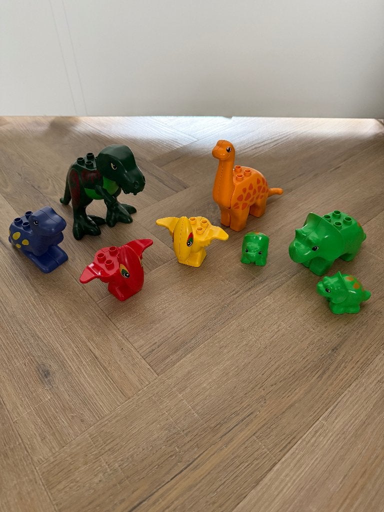 Heel goed 8x Lego Duplo vintage dino's 9194 / 2604 set 5597, Overige thema's, Ophalen of Verzenden, Zo goed als nieuw, Duplo