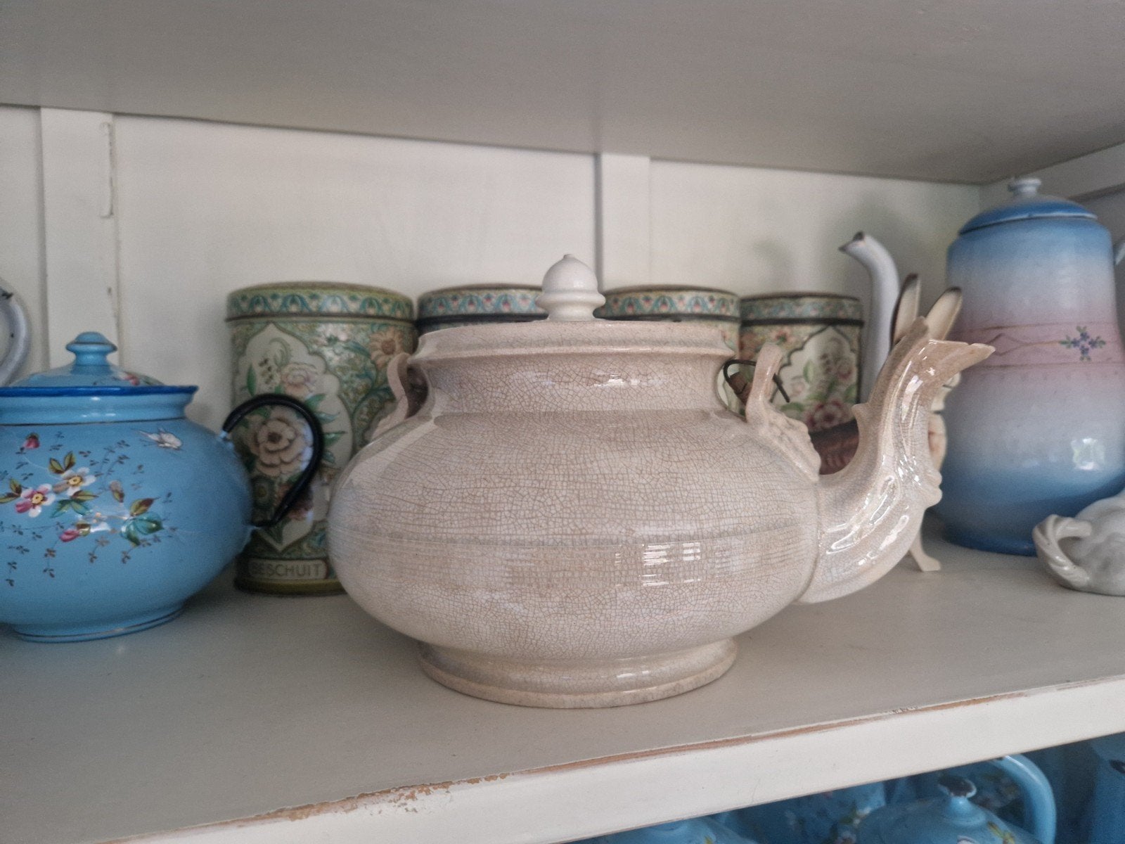 Zware beboterde koffiepot, Ophalen of Verzenden
