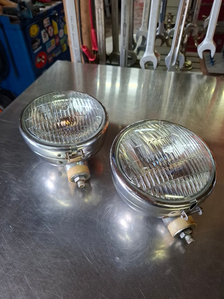 Rally verstraler opbouw lampen RVS, Ophalen of Verzenden, Gebruikt, Oldtimer onderdelen