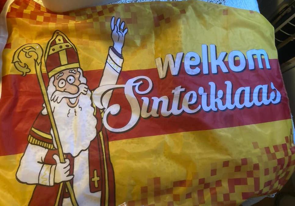 Welkom Sinterklaas vlag, ong. 70x100 cm, Diversen, Ophalen of Verzenden