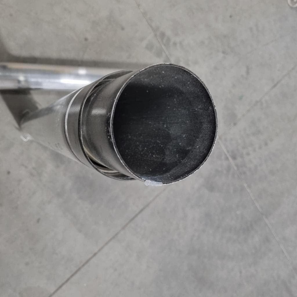 2x dubbelwandige aluminium buis 100-110 mm, Ophalen, Gebruikt, Hout, Houtkachel