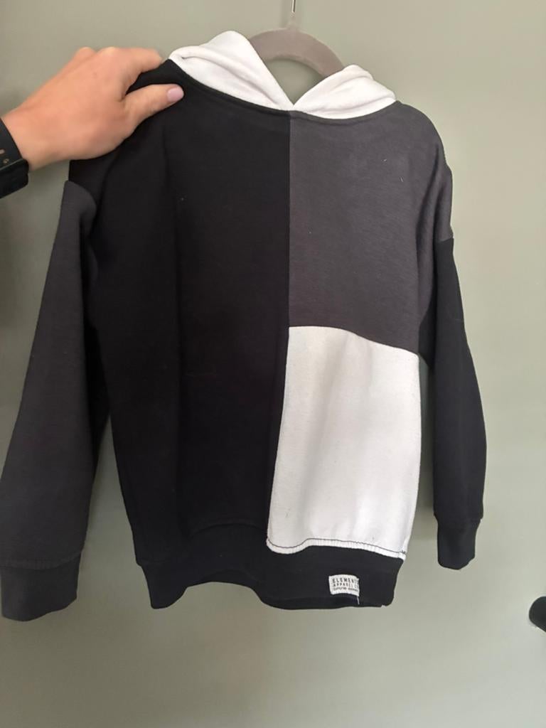 Zeeman hoodie zwart/wit maat 110/116, Kinderen en Baby's, Kinderkleding | Maat 110, Ophalen of Verzenden, Zo goed als nieuw, Jongen