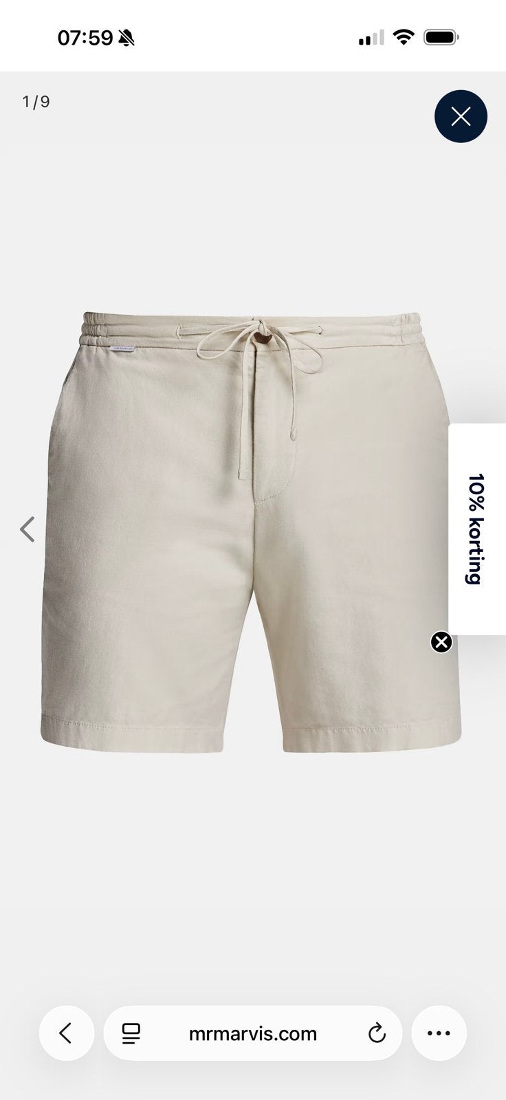 Mr marvis short 'the linen gazettes' maat xxxl, Ophalen of Verzenden, Zo goed als nieuw, Overige maten, Beige