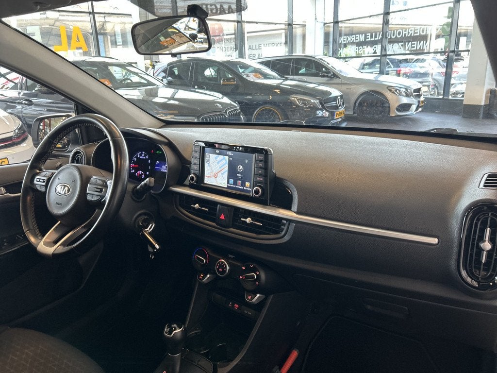 Kia Picanto 1.2 CVVT DynamicLine Automaat | Cruise control |, Auto's, Kia, Stof, Gebruikt, 4 cilinders, Wit