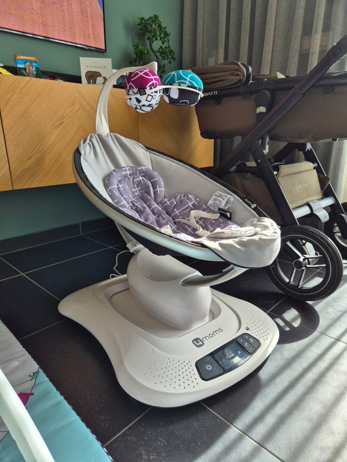 4moms babystoel, Kinderen en Baby's, Wipstoeltjes, Gebruikt, Schommelstoel, Met gordel(s) of riempje(s), Ophalen