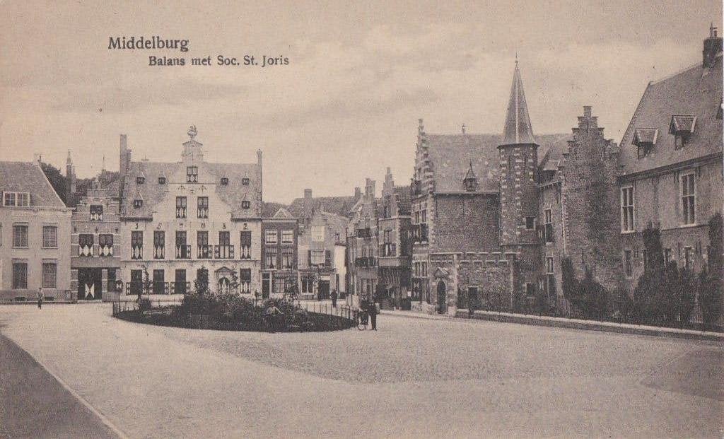 middelburg  2 x  st joris sociteit/balans soc., Ophalen of Verzenden, Voor 1920, Noord-Brabant