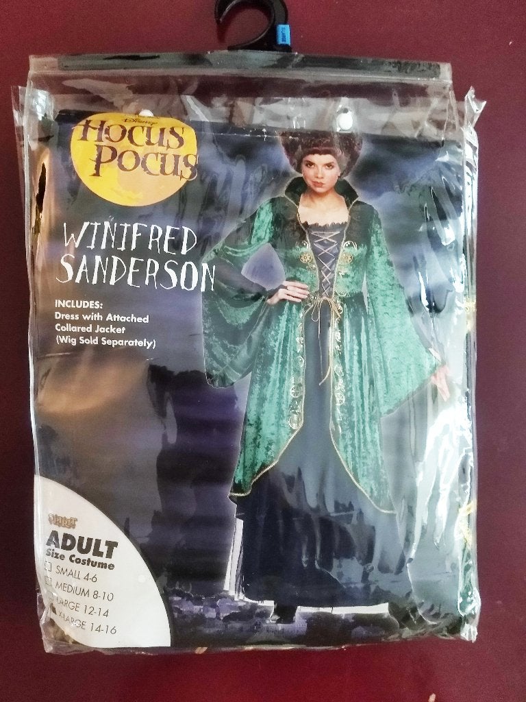 Disney - Hocus Pocus - Winifred Sanderson - kostuum - XL, Ophalen of Verzenden, Overige figuren, Zo goed als nieuw, Kleding of Textiel