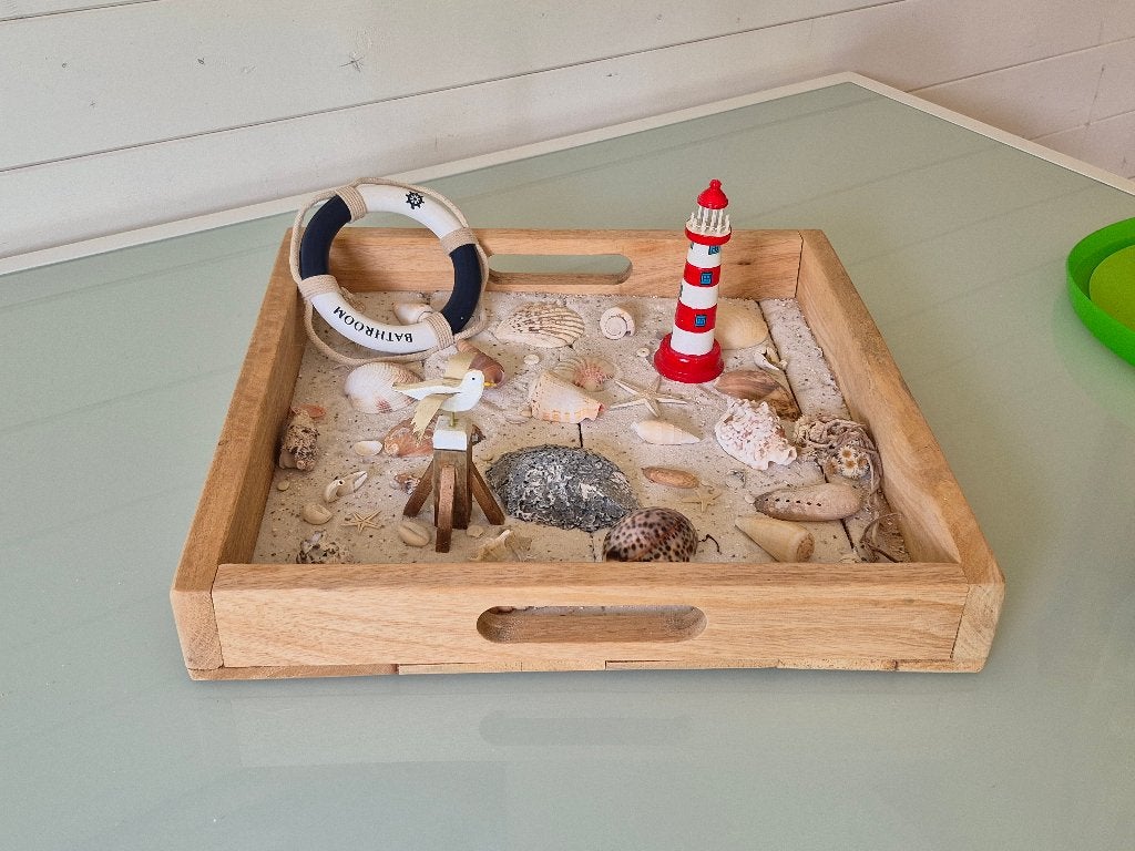 dienblad, Ophalen, Zo goed als nieuw, Vierkant, Hout