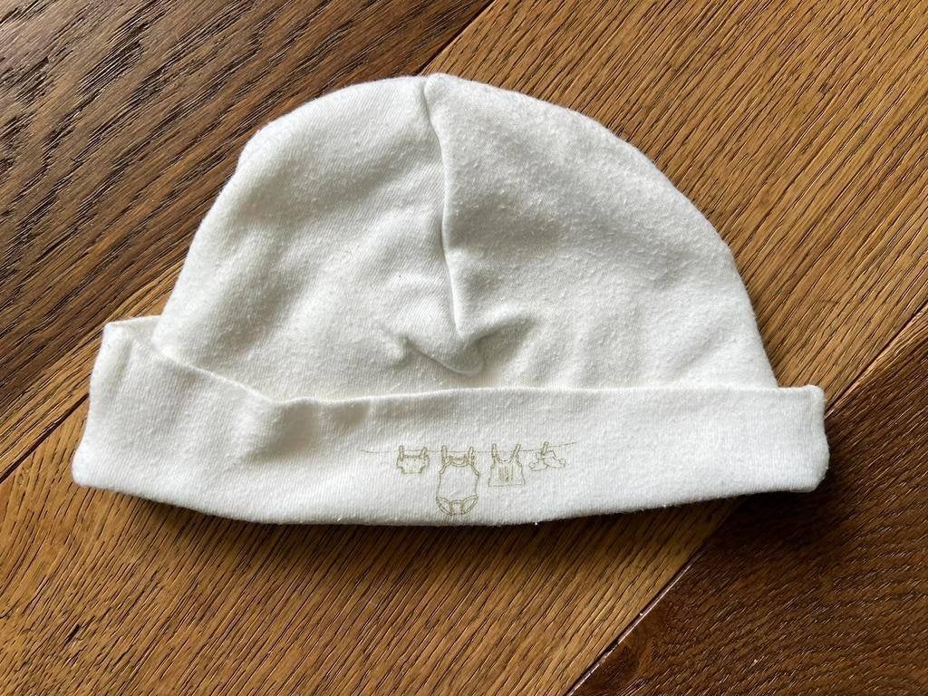 Baby mutsje wit Hema one size, Ophalen of Verzenden, Gebruikt