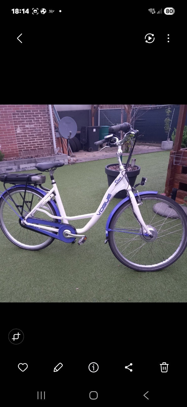 Te koop electrische fiets, Ophalen of Verzenden, Gebruikt, Overige merken