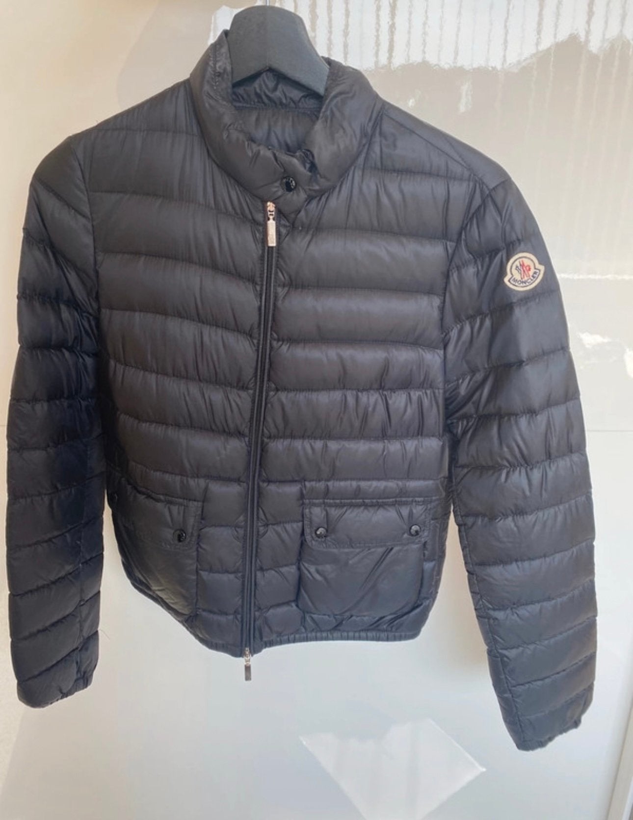 Moncler Lans jas maat 0 34 XS jack jacket zwart black, Ophalen of Verzenden, Zo goed als nieuw, Maat 34 (XS) of kleiner, Zwart