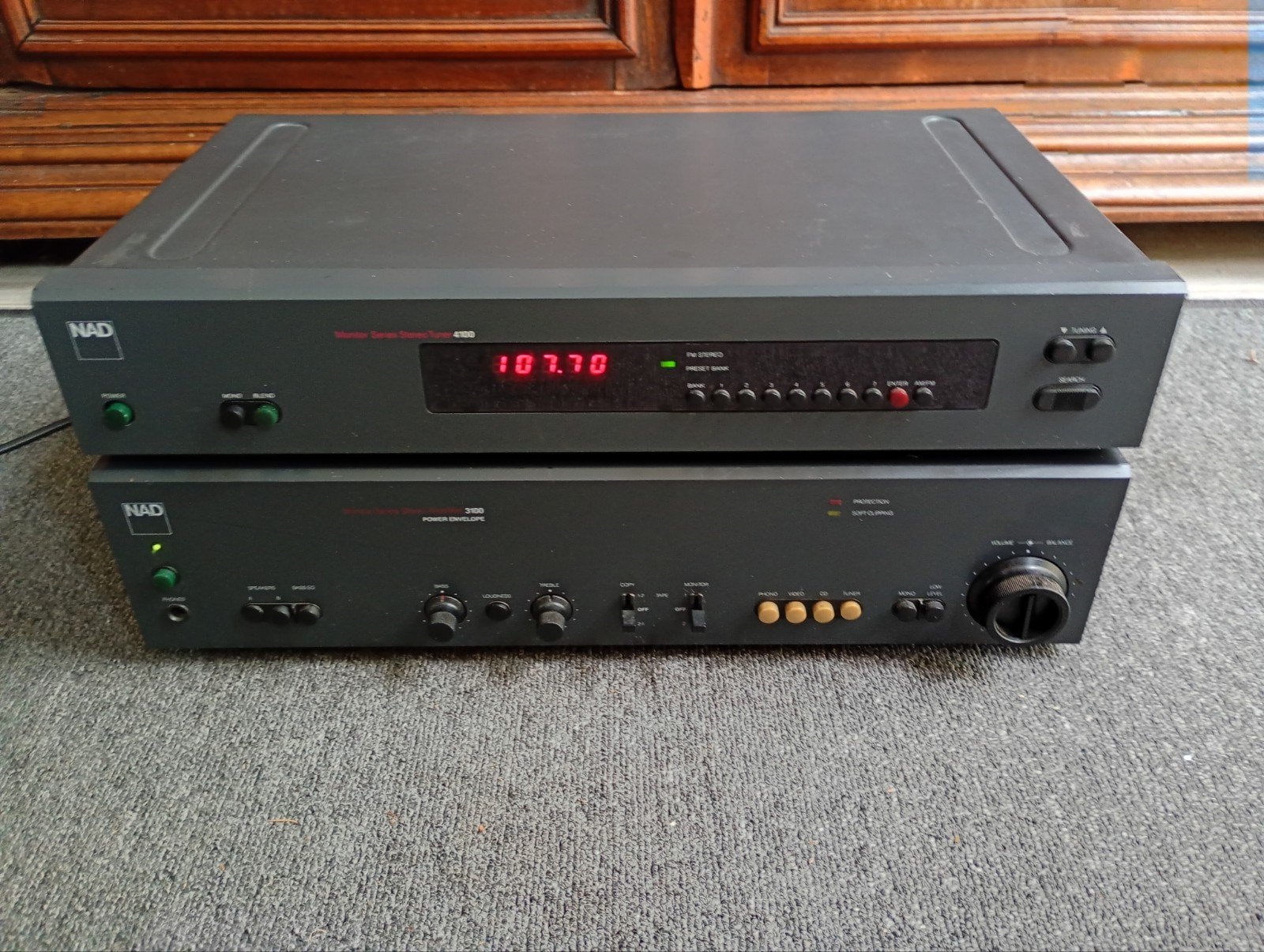 NAD PE-3100 Versterker+Tuner, Gebruikt, 60 tot 120 watt, Stereo, Ophalen