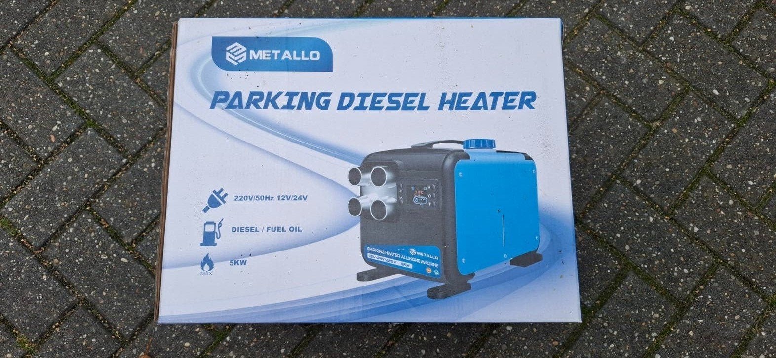 Metallo Parking Diesel Heater 12V/24V/220V 5KW, Ophalen, Zo goed als nieuw