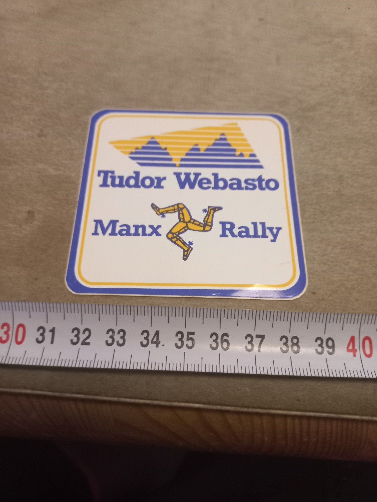 Tudor Webasto Manx Rally Sticker - Vintage Auto Sport, Ophalen of Verzenden
